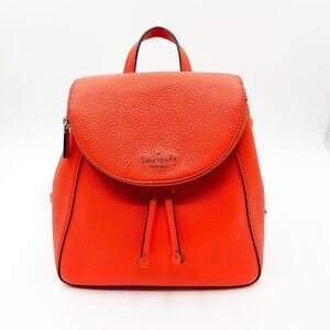 Kate Spade Leila Medium Orange Leather Bag Backpack Purse